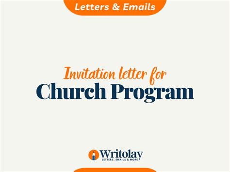Church Program Invitation Letter 4 Templates Writolay