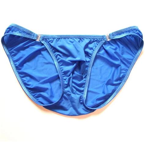 Buckle Bulges Underwear Briefs Sexy U Convex Silk Panties For Lovers
