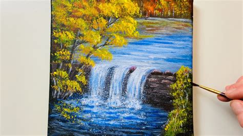 Waterfall Painting Acrylic Painting For Beginners Step By Step 51