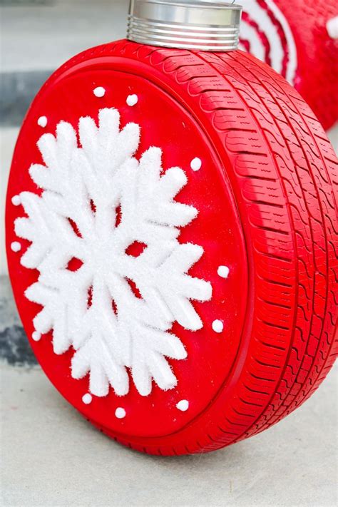Christmas Tire Ornaments Giant For Outdoor Porch Front Yard In