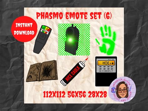 Phasmophobia Emote Set Phas Phasmo Phasmo Emotes - Etsy