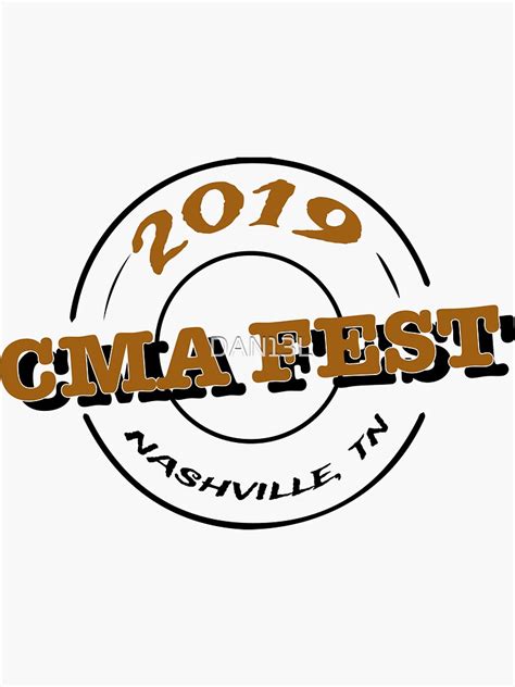 Cma Fest Nashville Circle Style Sticker By Dan13l Redbubble