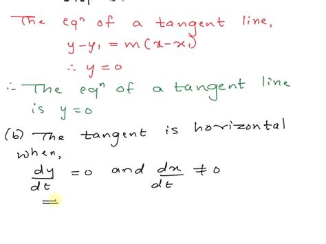 solved consider the parametric curve x t2 2t 1e3t y t2 4t 4 e3t find points x y