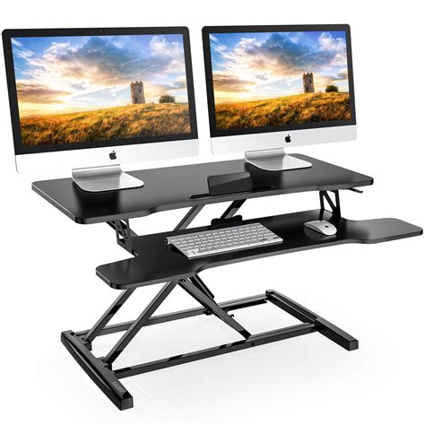 FITUEYES Inch Standing Desk Stand Up Desk Sit To Stand Height Adjustable Desk SD WB