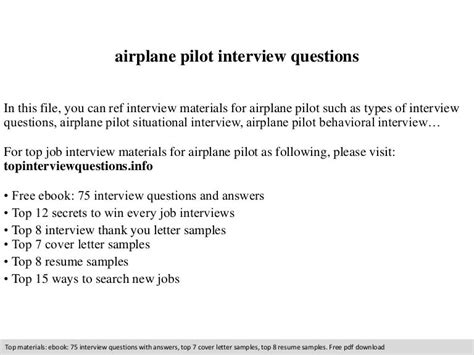 Airplane Pilot Interview Questions