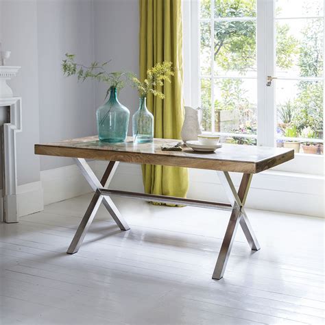East west furniture logan dining room table. Logan Dining Table in Natural Finish | Herringbone Dining ...