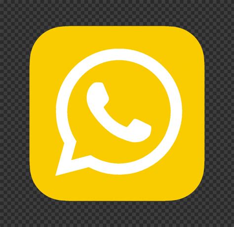 Hd Yellow And White Whatsapp Wa Whats App Square Logo Icon Png Citypng