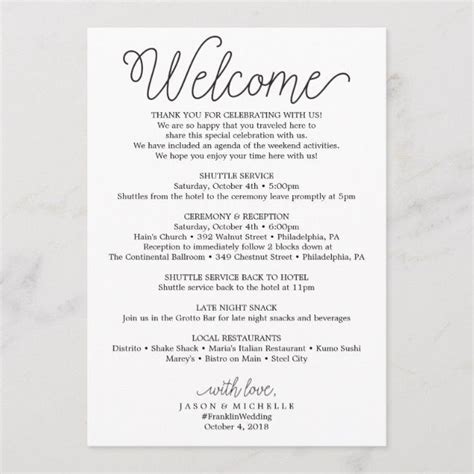 Welcome Letter To Wedding Guests From Out Of Town Lettersd