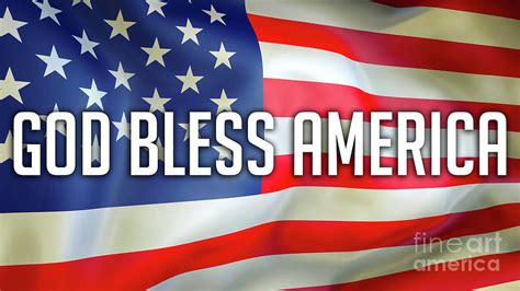 God Bless America On A Usa Flag Background United States
