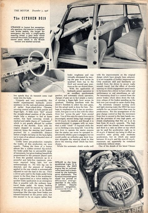 Citroen Ds19 Road Test 1956 3 Triggers Retro Road Tests Flickr