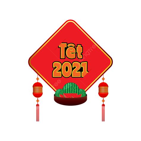 Tet New Year Vector Art Png Vietnamese New Year Tet 2021 With Lantern