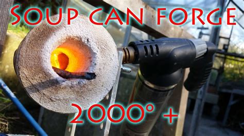 All the equipment was handmade by the gentleman in. Making a Soup Can Forge - YouTube