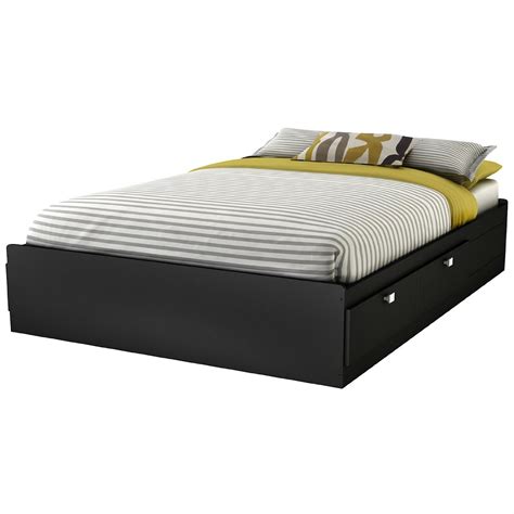 It provides plenty of storage space with its 4 large drawers mounted on full extensions metal slides. Full size Modern Platform Bed Frame with 4 Storage Drawers ...