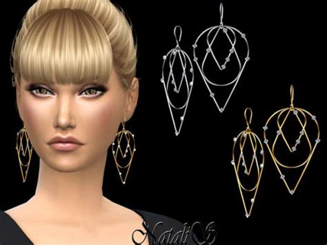 Lana Cc Finds Sims 4 Diamond Earrings Sims
