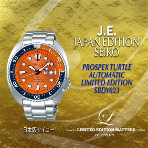Seiko Japan Prospex Turtle Automatic Limited Edition Orange Sbdy023