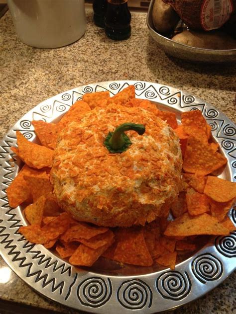 My Pumpkin Cheese Ball Its Rolled In Crushed Doritos And