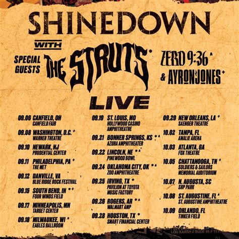 Shinedown Tour Dates Concert Tickets And Live Streams