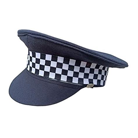 Security Peak Cap With Black And Square Strip Pack Of 5