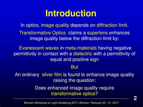 Superlens By Transformative Optics Or Qed Ppt Download