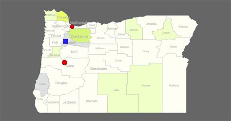 Interactive Map Of Oregon Clickable Counties Cities