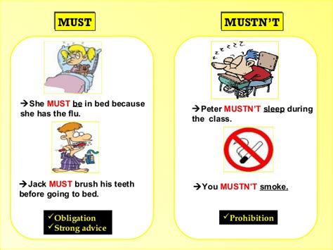 IMPROVE YOUR ENGLISH LEVEL!: MUST / MUSTN'T