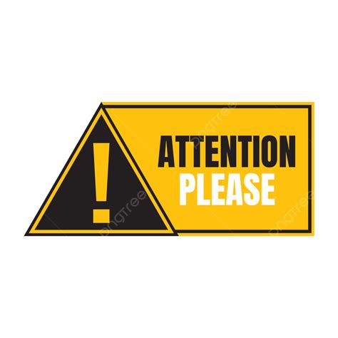 Attention Please Creative Banner Sign Attention Please Sign Attention