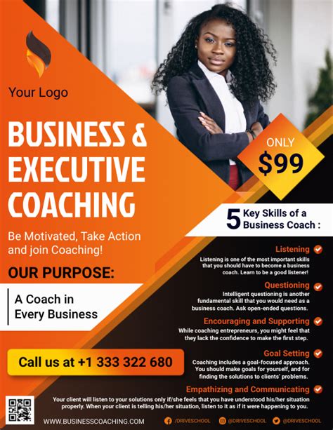 Business Coaching Online Course Flyer Template Postermywall