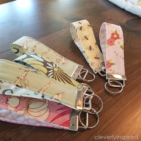 Easy Diy Fabric Cuff Keychain Cleverly Inspired