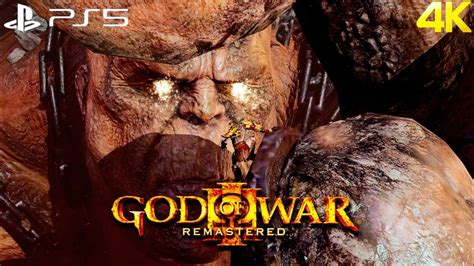 God Of War 3 Remastered Ps5 Kratos Vs Cronos Boss Fight 4k 60fps