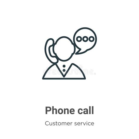 Phone Call Outline Vector Icon Thin Line Black Phone Call Icon Flat