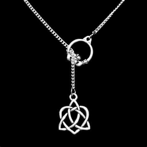 Celtic Knot Necklace Claddagh Necklace Celtic Jewelry Etsy