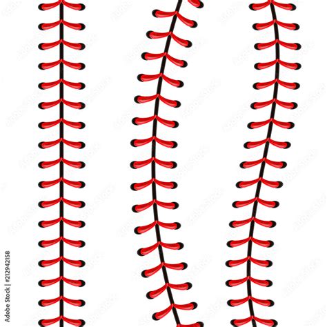 Creative Vector Illustration Of Sports Baseball Ball Stitches Red Lace