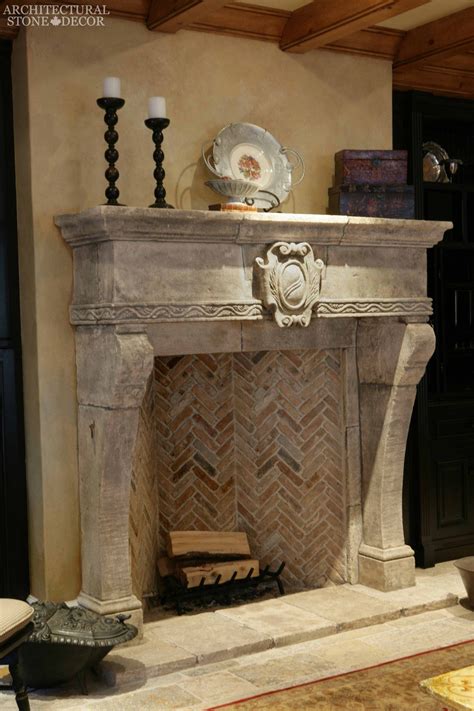 Medieval Gothic Reclaimed Handcarved Limestone Fireplace Mantel