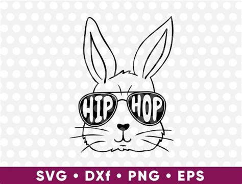 Cool Hip Hop Bunny Sunglasses Svg Easter Bunny Png Hopster Etsy