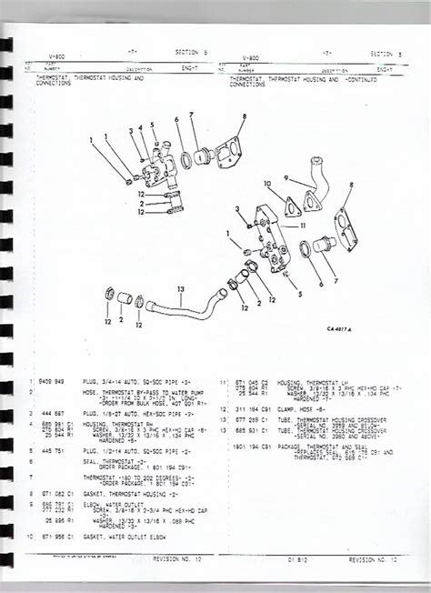 Ih International V800 Dv550 V8 Diesel Engine Parts Manual Catalog Ebay