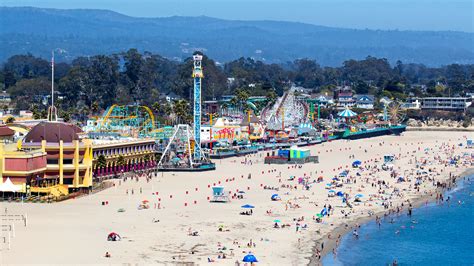 Santa Cruz Beach Boardwalk Amusement Park California S Classic Beach