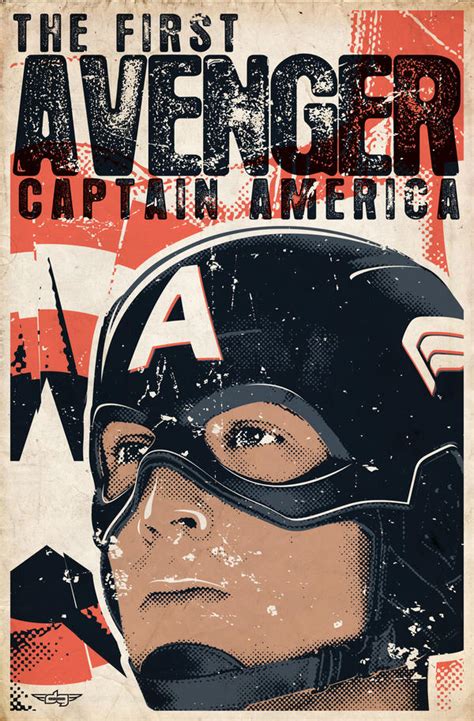 Captain America Retro Poster By Aidub On Deviantart