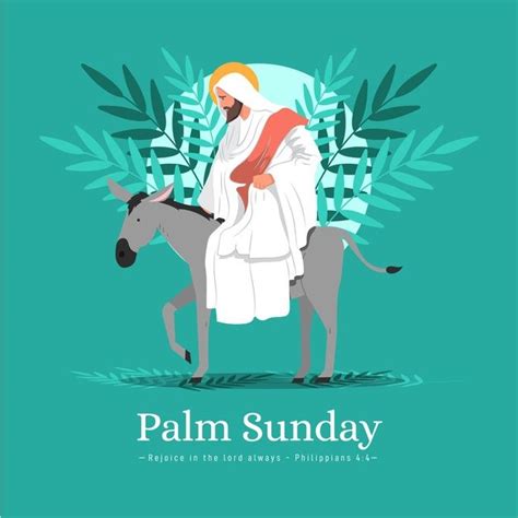 Download Flat Palm Sunday Illustration For Free In 2021 Palm Sunday
