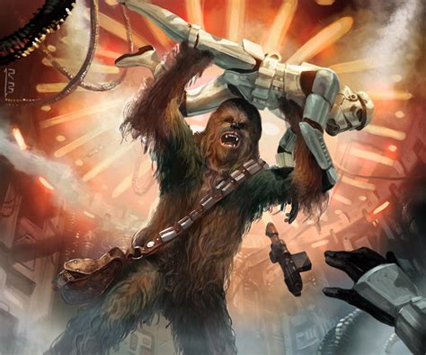 Chewbacca Star Wars The Card Game Digital Art By Ryan Barger