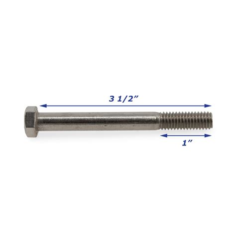 Stainless Steel Trailer Bolt Only 38 Inch X 3 12 Inch 2232