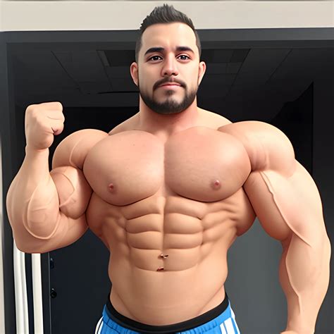 Male, muscle, fat, bara - Arthub.ai