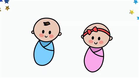 How To Draw A Baby Girl And Baby Boy Easy Tutorial For Kids Toddlers