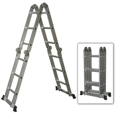Aluminum Ladder Folding Step Ladder Extendable Heavy Duty