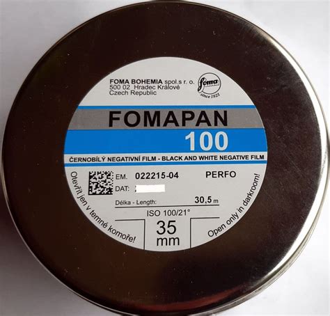 Fomapan Classic 100 35mm 30 5m Builk Lenght Black And White Camera Film