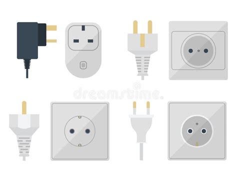 Electrical Outlets 3d Vector Illustration Stock Vector Illustration