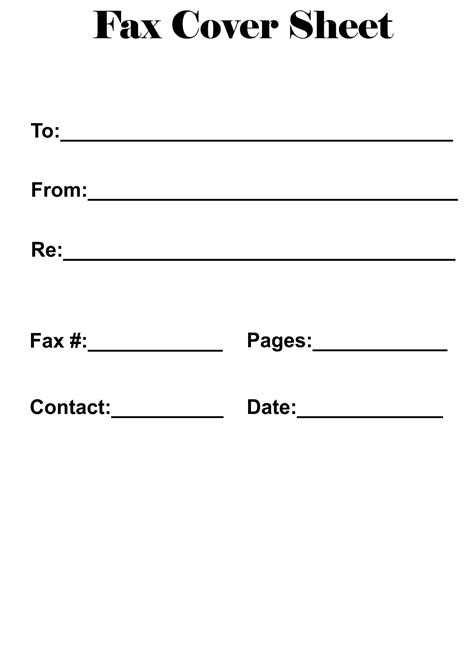 Printable Pdf Fax Cover Sheet Template