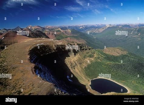 Aerial View Of Akamina Kishinena Provincial Parks Hi Res Stock