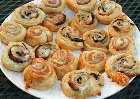 food and garden dailies puff pastry pinwheels with prosciutto and manchego cheese