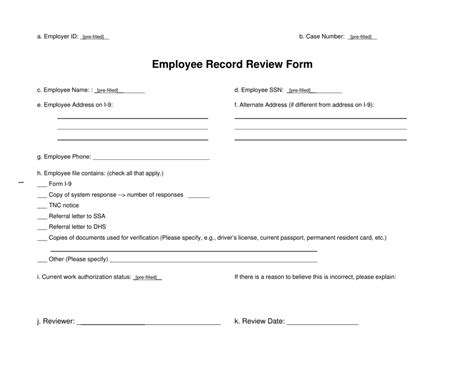 Employee Record Review Form Fill Out Sign Online And Download Pdf