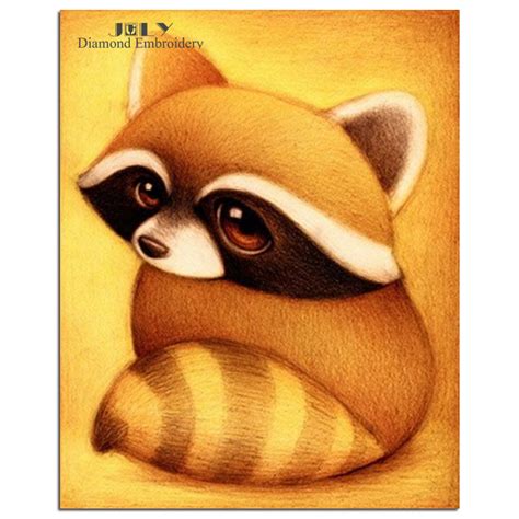 Buy Pictures For Needlework Cartoons Animals Lovely Cute Coon Has Big Eyes